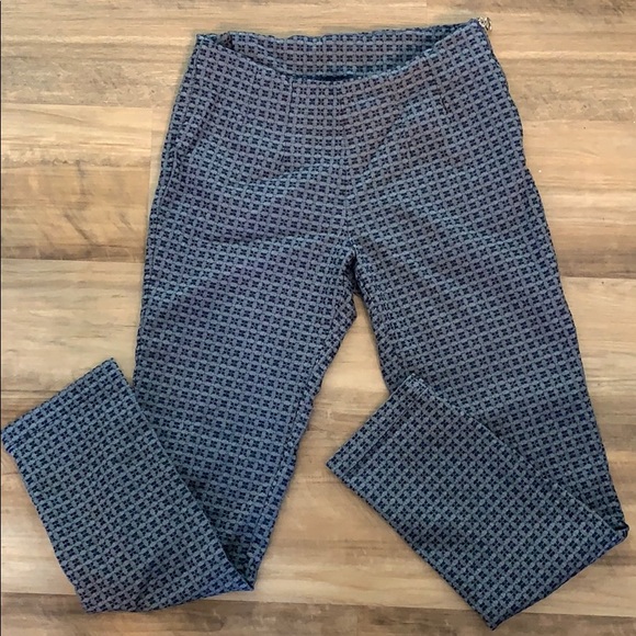 bobeau Pants - Trousers dress pants size medium side zip blue!